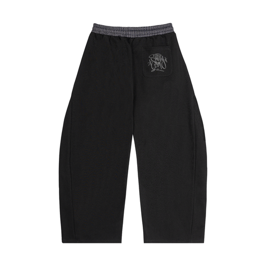 Plaid Waistband Barrel Trackies